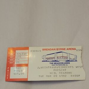 Vintage Concert Ticket - Neil Diamond